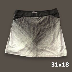 Adidas Gray Black Ombre Athletic Skort with Chevron Stripes